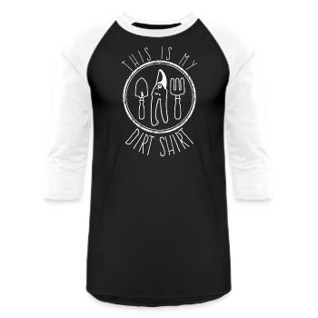 Gardening Gardener Garden - Unisex Baseball T-Shirt - black/white - Front - AI Model Female 172 light (172cm) & AI Model Male 178 light (178cm)