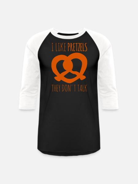 Pretzel Pretzels Bavaria - Unisex Baseball T-Shirt - black/white