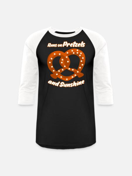 Pretzel - Unisex Baseball T-Shirt - black/white
