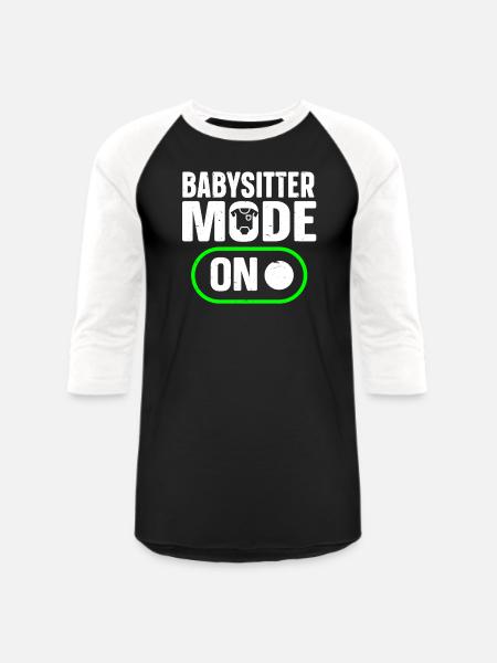 Babysitter Babysitting - Unisex Baseball T-Shirt - black/white