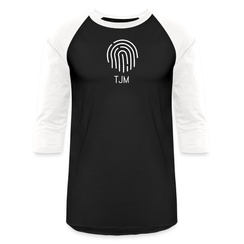 White TJM logo - Unisex Baseball T-Shirt