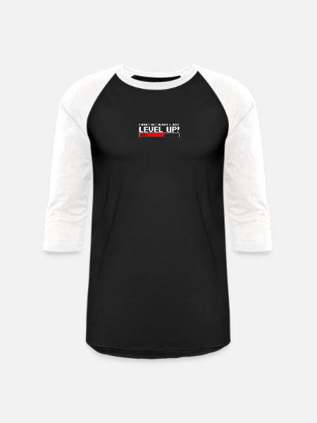 Level up - Unisex Baseball T-Shirt - black/white