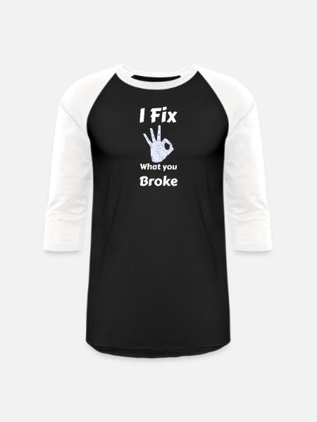 Mechanic - Unisex Baseball T-Shirt - black/white