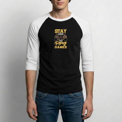 Stay & Play Games! - Unisex Baseball T-Shirt