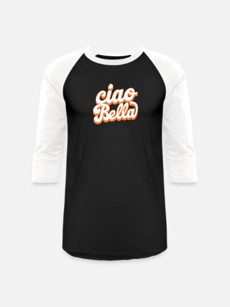 Ciao Bella - Unisex Baseball T-Shirt - black/white