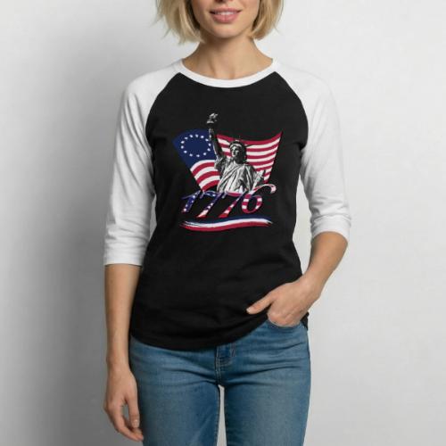 Liberty 1776 - Unisex Baseball T-Shirt