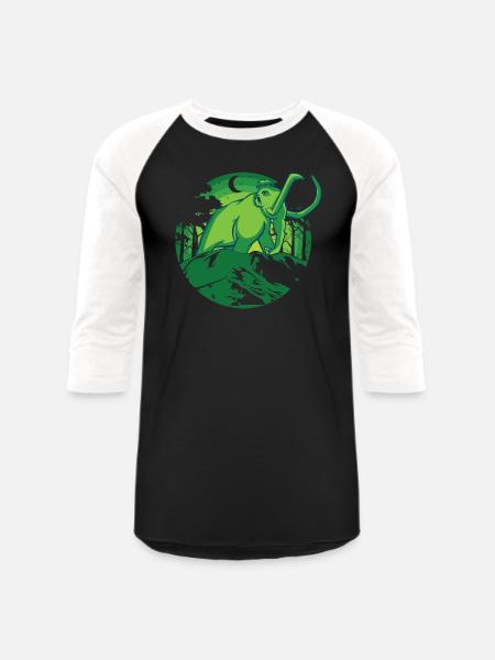 Mammoth Prehistoric Animal - Unisex Baseball T-Shirt - black/white