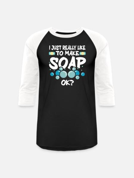 Soap Making Soap Maker - Unisex Baseball T-Shirt - black/white