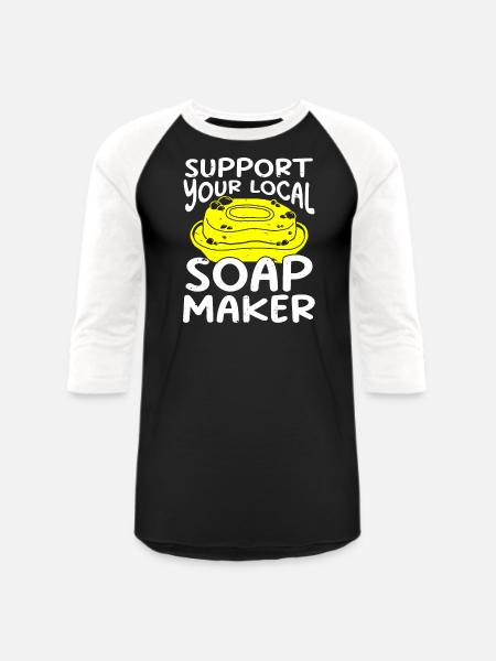 Soap Making Soap Maker - Unisex Baseball T-Shirt - black/white