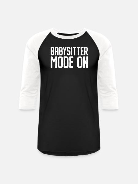 Babysitter Babysitting - Unisex Baseball T-Shirt - black/white