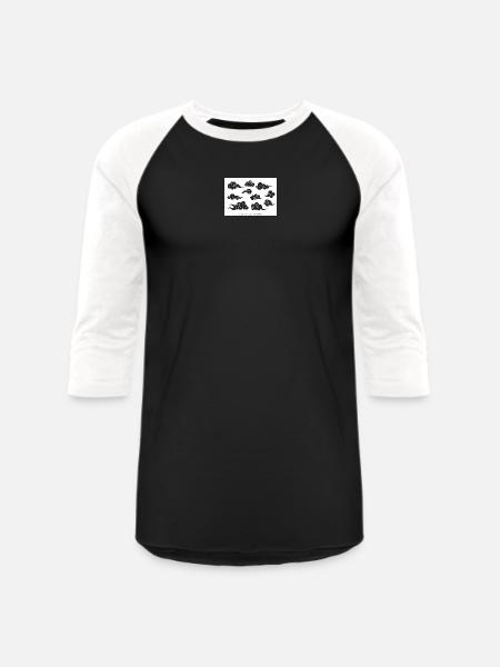 Doll - Unisex Baseball T-Shirt - black/white
