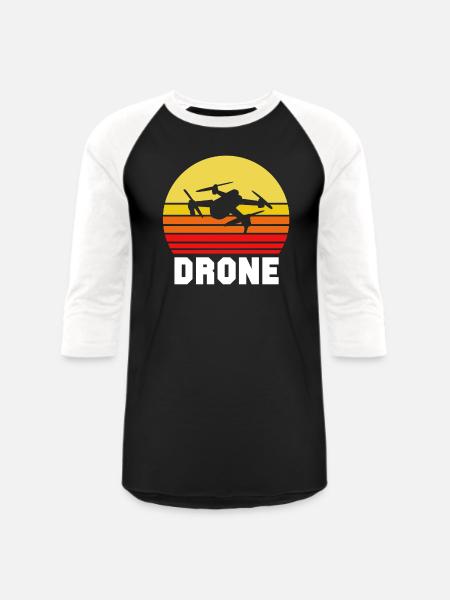 Drone - Unisex Baseball T-Shirt - black/white