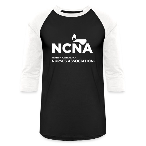 NCNA Logo white lg - Unisex Baseball T-Shirt