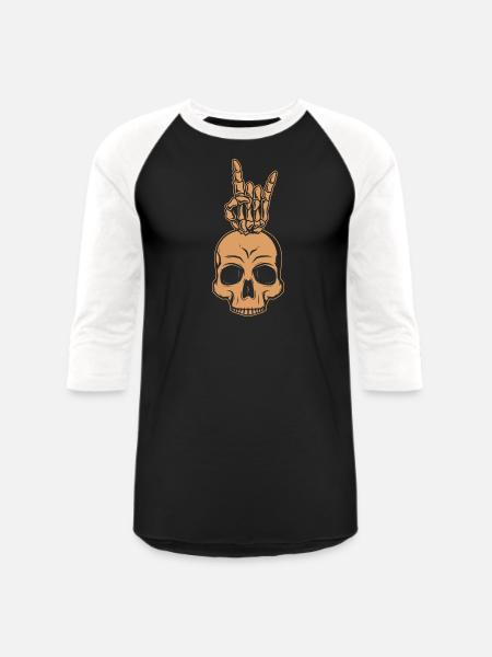 Electric Guitar - Unisex Baseball T-Shirt - black/white