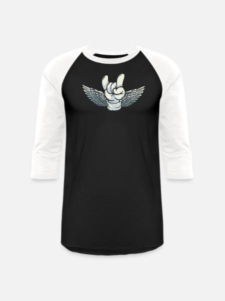 Electric Guitar - Unisex Baseball T-Shirt - black/white