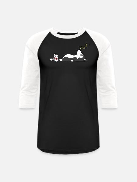 Husky Sake Drunk - Unisex Baseball T-Shirt - black/white