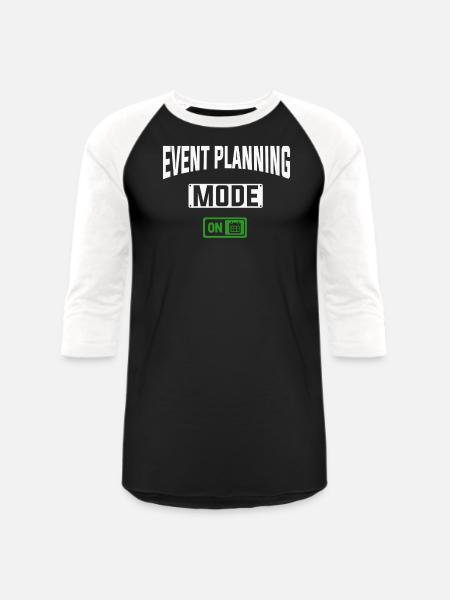 Event Planning, Event Planner - Unisex Baseball T-Shirt - black/white