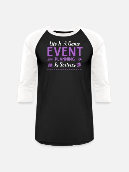 Event Planning, Event Planner - Unisex Baseball T-Shirt - black/white
