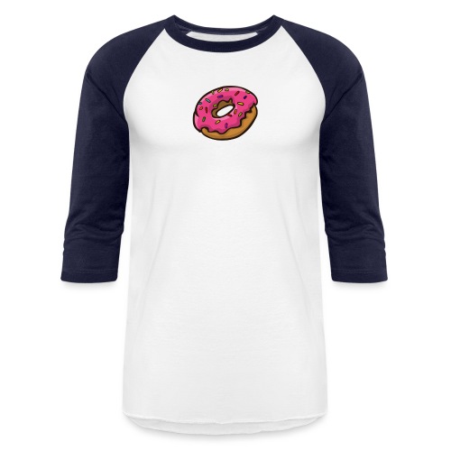 CF doughnut white writing - Unisex Baseball T-Shirt