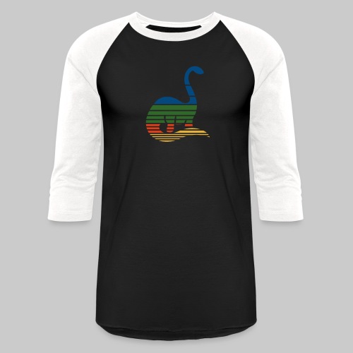 Retro Dinosaur - Unisex Baseball T-Shirt