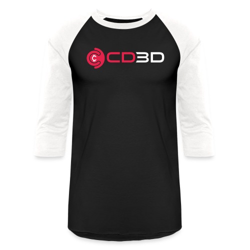 CD3D White Front/CinemaDraft Logo Back - Unisex Baseball T-Shirt