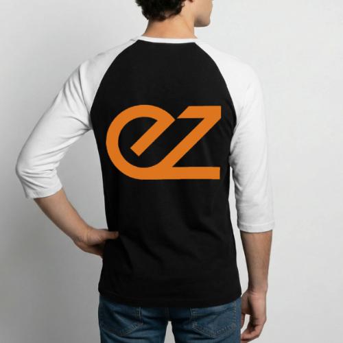EZ Logos - White - Unisex Baseball T-Shirt