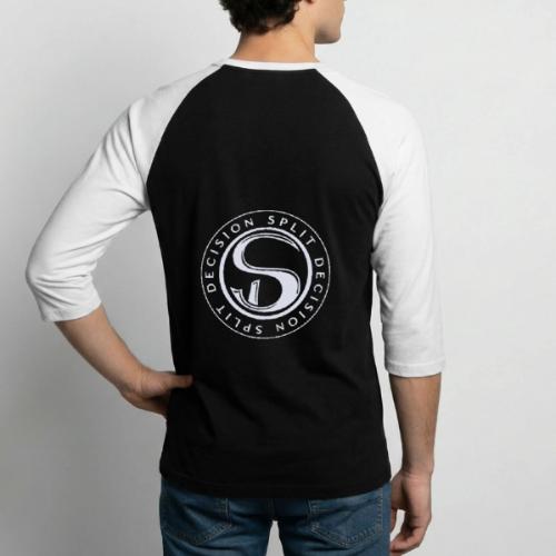 Split Double Logo gear - Unisex Baseball T-Shirt