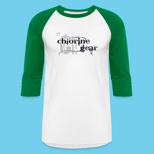 Chlorine Gear Textual B W - Unisex Baseball T-Shirt