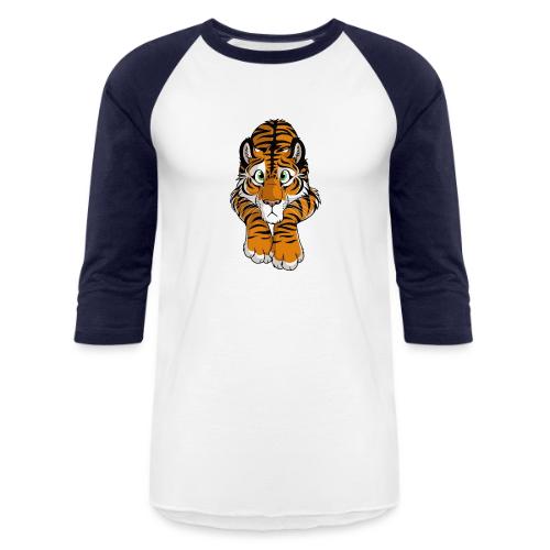 STUCK Tiger Orange (double-sided) - Unisex Baseball T-Shirt
