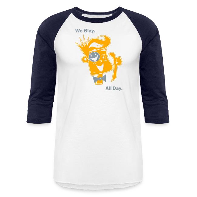 We Slay All Day Shiny Shirt Metallic Silver & Gold