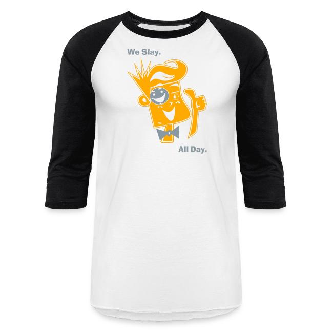 We Slay All Day Shiny Shirt Metallic Silver & Gold