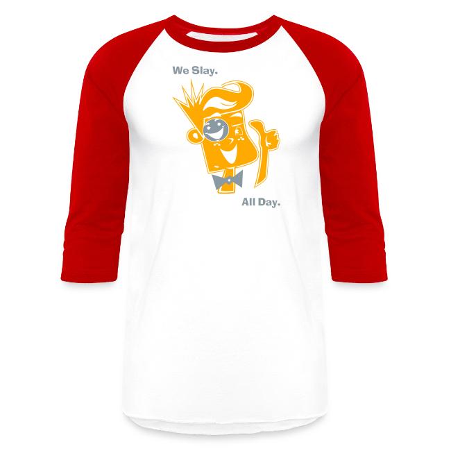 We Slay All Day Shiny Shirt Metallic Silver & Gold