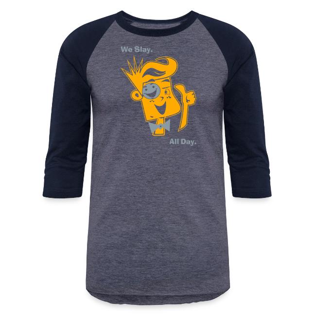 We Slay All Day Shiny Shirt Metallic Silver & Gold