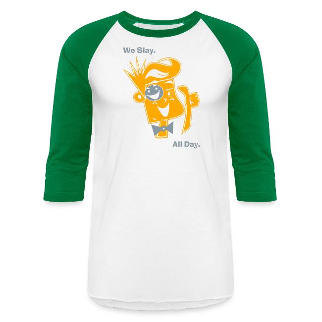 We Slay All Day Shiny Shirt Metallic Silver & Gold
