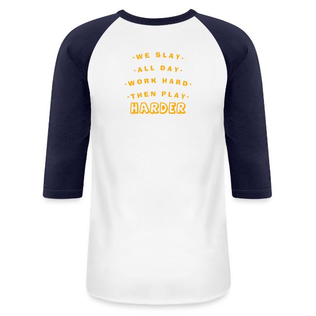 We Slay All Day Shiny Shirt Metallic Silver & Gold
