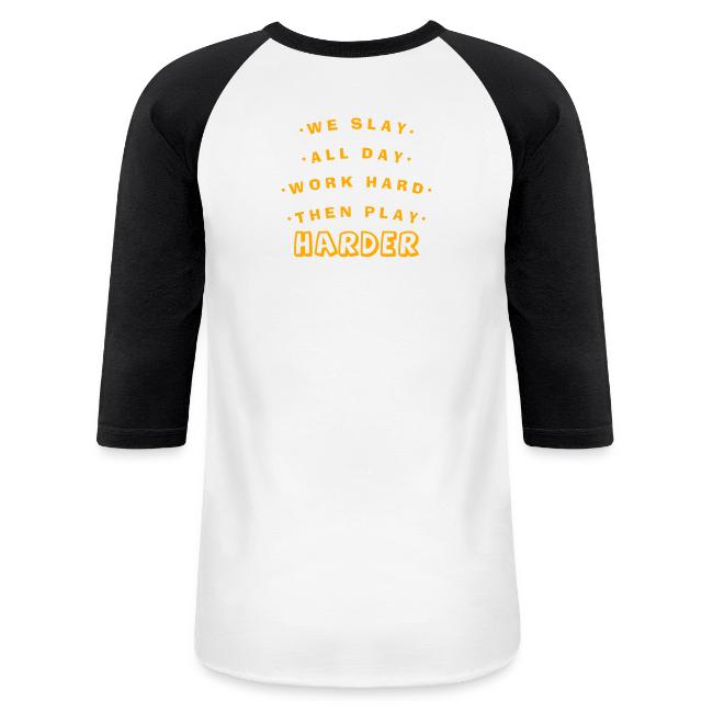 We Slay All Day Shiny Shirt Metallic Silver & Gold