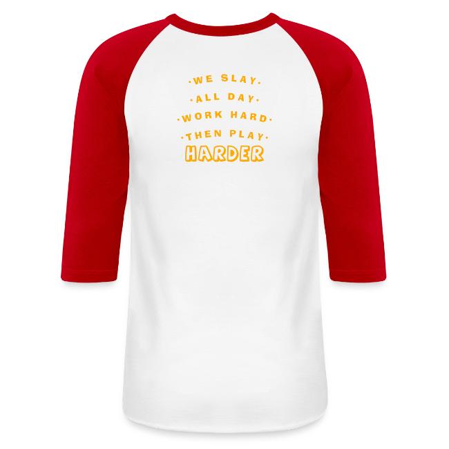We Slay All Day Shiny Shirt Metallic Silver & Gold