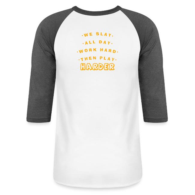 We Slay All Day Shiny Shirt Metallic Silver & Gold