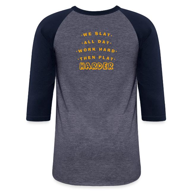 We Slay All Day Shiny Shirt Metallic Silver & Gold