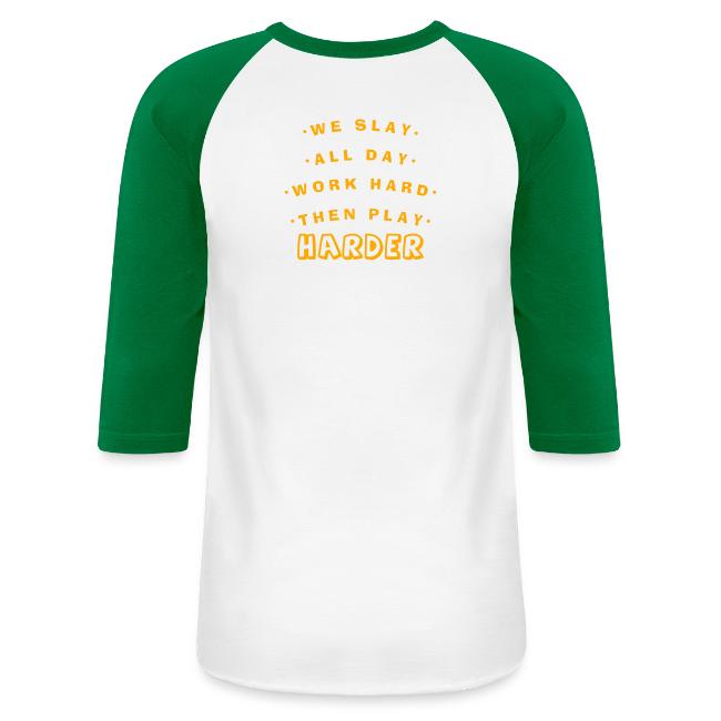 We Slay All Day Shiny Shirt Metallic Silver & Gold