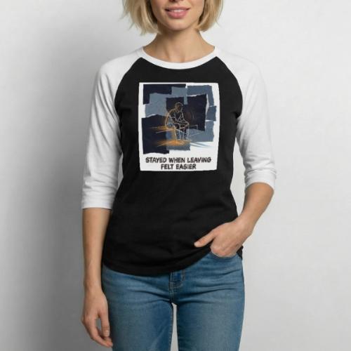 Recovery Mantra Stayed when leaving felt easier - Unisex Baseball T-Shirt