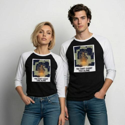 Recovery Mantra You don't carry this alone - Unisex Baseball T-Shirt