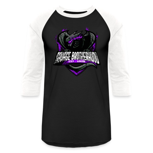 SAVAGE BROTHERHOOD Stamped Logo Purple - Unisex Baseball T-Shirt