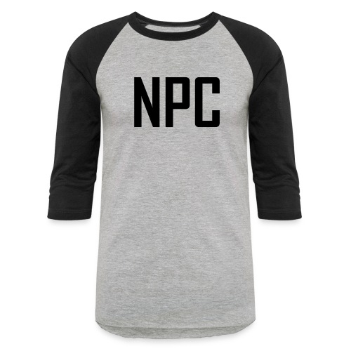 N P C letters logo - Unisex Baseball T-Shirt