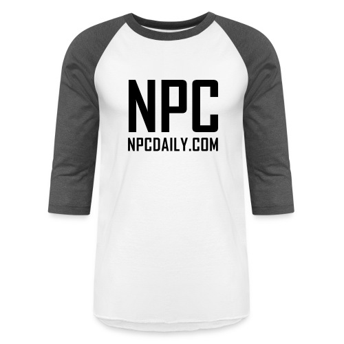 N P C with site black - Unisex Baseball T-Shirt