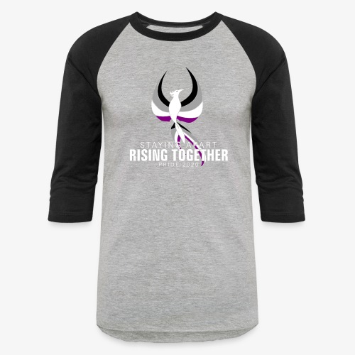 Asexual Staying Apart Rising Together Pride 2020 - Unisex Baseball T-Shirt