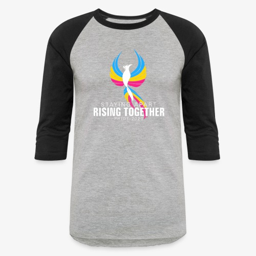 Pansexual Staying Apart Rising Together Pride - Unisex Baseball T-Shirt