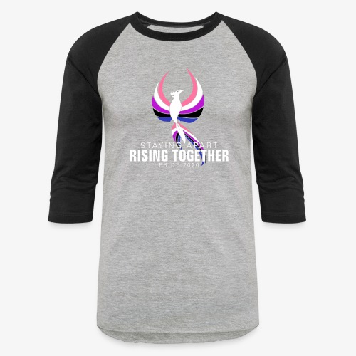 Genderfluid Staying Apart Rising Together Pride - Unisex Baseball T-Shirt