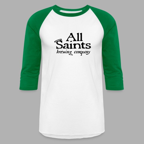 All Saints Logo Black - Unisex Baseball T-Shirt