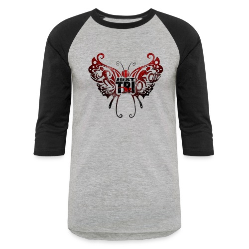 Just Tri Butterfly - Unisex Baseball T-Shirt